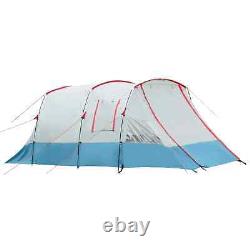 Tente de camping tunnel spacieuse pour 3 personnes, chambre de randonnée, abri de pêche portable avec sac bleu