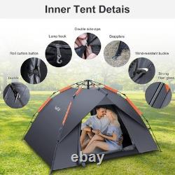 Tente de camping ultralégère pour 3 personnes, imperméable avec double ventilation