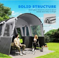 Tente de famille pour camping en plein air, grande tunnel, 8-10 personnes, immense