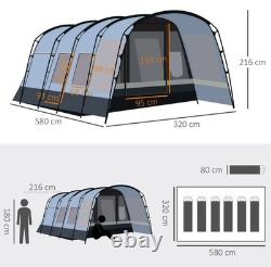 Tente de famille pour camping en plein air, grande tunnel, 8-10 personnes, immense
