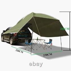 Tente de gazebo arrière de voiture imperméable portable pour grand SUV, auvent de voiture, abri solaire, canopy