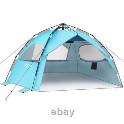 Tente de plage pop-up Glymnis grande pour 4 à 6 personnes, montage instantané automatique pour la plage