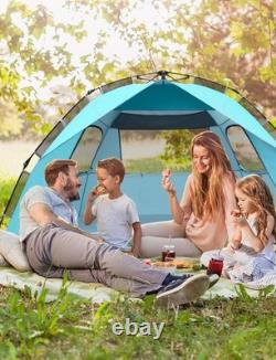 Tente de plage pop-up Glymnis grande pour 4 à 6 personnes, montage instantané automatique pour la plage