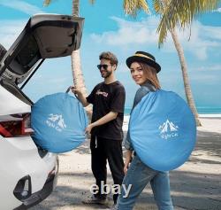 Tente de plage pop-up Night Cat grande avec pare-soleil pour 3 à 4 personnes, pique-nique et sport