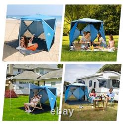 Tente de plage pop-up résistante aux UV et imperméable, abri ombragé pour le camping