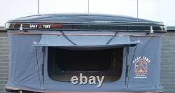 Tente de toit EASY TENT grise grande coque rigide à ouverture pop-up assistée par vérins à gaz