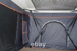 Tente de toit EASY TENT grise grande coque rigide à ouverture pop-up assistée par vérins à gaz
