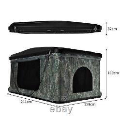Tente de toit de voiture grande boîte coque dure pop-up lit superposé camping échelle 2-3 personnes