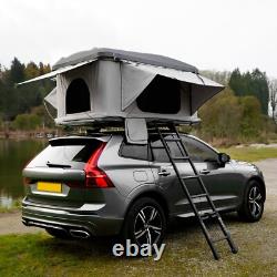 Tente de toit de voiture grande coque rigide pop-up pour camping avec échelle 2-3 personnes