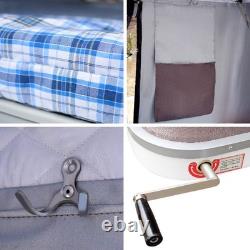 Tente de toit rigide Lofti Pop Up pour voiture, camping 2 personnes, tissu gris