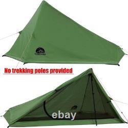 Tente de trekking TrekkerNO pour bâtons de randonnée, 1 personne, imperméable, ultralégère, verte