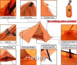 Tente de trekking TrekkerNO pour bâtons de randonnée, 1 personne, imperméable, ultralégère, verte