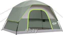 Tente dôme 6 personnes imperméable en polyester pour camping et randonnée, hauteur debout de 182 cm
