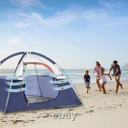 Tente dôme bleue pour 3 personnes, imperméable, 4 saisons, en fibre de verre, pour camping, randonnée et pêche