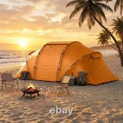 Tente dôme de camping Outsunny pour 4 personnes, famille, voyage, groupe, randonnée, pêche