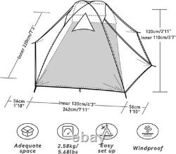 Tente en dôme légère et imperméable pour 2 personnes, idéale pour le camping et la randonnée