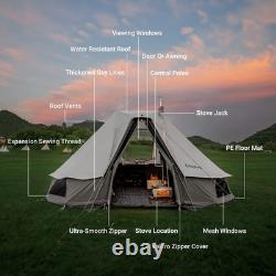 Tente en forme de cloche KingCamp Khan Villa 4 saisons pour 4-6 personnes