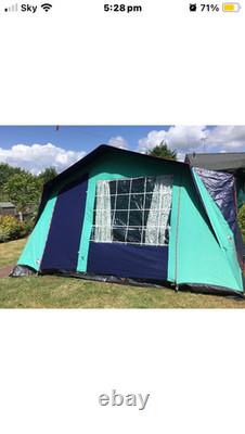 Tente en toile Lichfield Montana 6 1995 vintage en fabuleux état - Vert