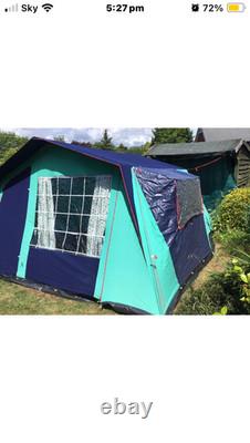 Tente en toile Lichfield Montana 6 1995 vintage en fabuleux état - Vert