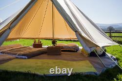 Tente en toile de 5 m, tente Bell, tipi/tipi, glamping extérieur, grande grise