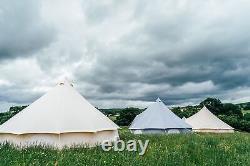 Tente en toile de 5 m, tente Bell, tipi/tipi, glamping extérieur, grande grise