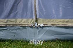 Tente en toile de 5 m, tente Bell, tipi/tipi, glamping extérieur, grande grise