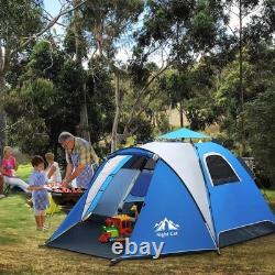 Tente étanche Night Cat avec porche intégré, tente de camping automatique instantanée