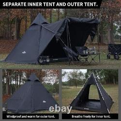 Tente familiale 3-4 personnes étanche grande tente de camping randonnée aventure 2m de haut