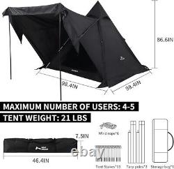 Tente familiale 3-4 personnes étanche grande tente de camping randonnée aventure 2m de haut