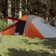 Tente Familiale 6 Personnes Imperm&eacute;able Tente De Camping Grand Abri D&ocirc;me Vert Porche Cano&euml;