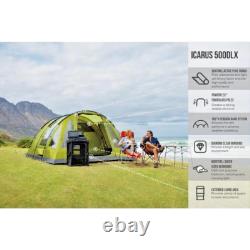 Tente familiale Deluxe Vango Icarus 500 pour jusqu'à 5 personnes 4K HH prix de détail recommandé 460 £