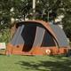 Tente Familiale Kovol Pour 6 Personnes, Abri De Camping Cabane Imperm&eacute;able, Gris Et Orange
