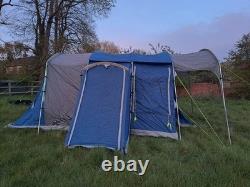 Tente familiale Khyam Cleveland 6 personnes, grande tente, en très bon état, tapis de sol supplémentaire, bleue
