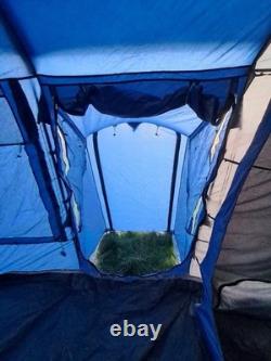 Tente familiale Khyam Cleveland 6 personnes, grande tente, en très bon état, tapis de sol supplémentaire, bleue
