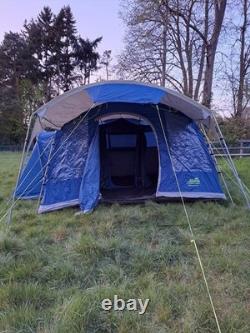 Tente familiale Khyam Cleveland 6 personnes, grande tente, en très bon état, tapis de sol supplémentaire, bleue
