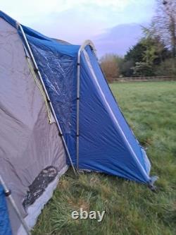 Tente familiale Khyam Cleveland 6 personnes, grande tente, en très bon état, tapis de sol supplémentaire, bleue