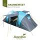 Tente Familiale Skandika Hammerfest 4 Personnes/ Hommes Dôme De Camping Auvent Bleu Neuf