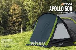 Tente familiale Vango Apollo 500 pour 5 personnes, imperméable, pour le camping, avec grand porche, festival
