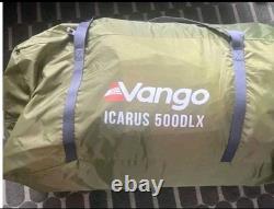 Tente familiale Vango Icarus 500 Deluxe pour jusqu’à 5 personnes, 4K HH, prix conseillé 460 £ - UNE DÉCHIRURE