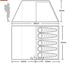 Tente familiale Vango Icarus 500 Deluxe pour jusqu'à 5 personnes, neuve dans sa boîte, Royaume-Uni