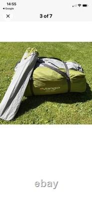 Tente familiale Vango Iris 500 verte 6 places avec tapis de sol, auvent et tapis de tente