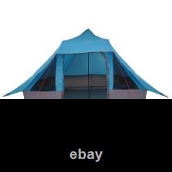 Tente familiale VidaXL Tipi bleue 8 personnes imperméable