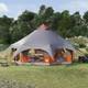 Tente Familiale Walplus 10 Personnes Grise Et Orange Imperm&eacute;able Pour Le Camping