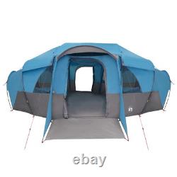 Tente familiale WALPLUS bleue pour 10 personnes, double-toit, design tunnel résistant à l’eau