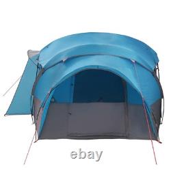 Tente familiale WALPLUS bleue pour 10 personnes, double-toit, design tunnel résistant à l’eau