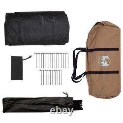 Tente familiale WALPLUS marron pour 12 personnes en polycoton pour l’extérieur