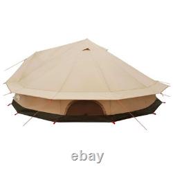 Tente familiale de camping 12 personnes, abri extérieur imperméable, grande tente crème