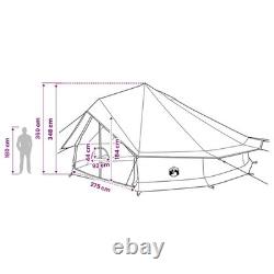 Tente familiale de camping 12 personnes, abri extérieur imperméable, grande tente crème