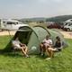 Tente Familiale Imperm&eacute;able Night Cat Pour 4 Personnes, Camping, Festival, Jardin, Plein Air