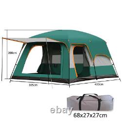 Tente familiale large 430305 cm avec auvent, abri étanche pour camping et randonnée en plein air